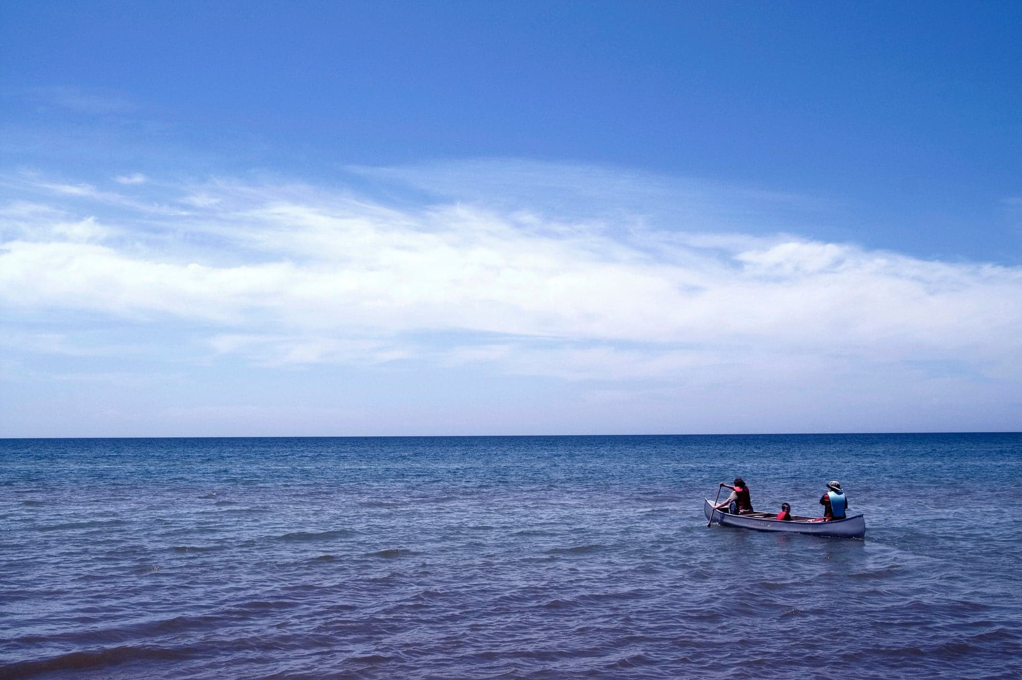 Canoe on Open Water