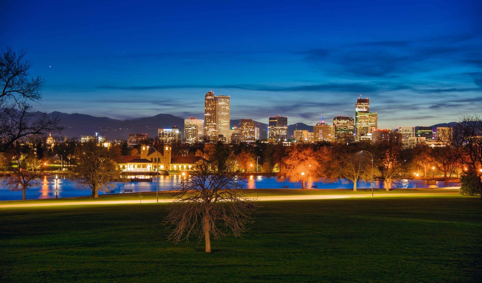 Denver Skyline, Blue Hour