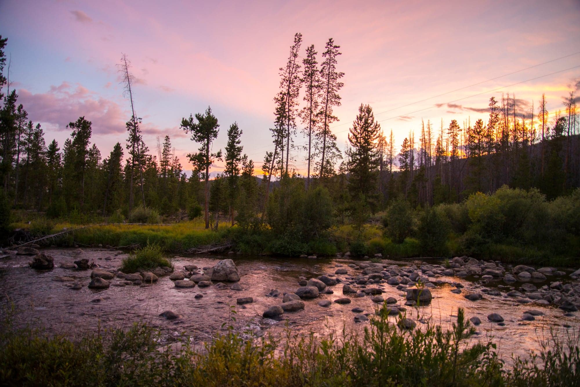 Rocky Creek, Sunset Glow