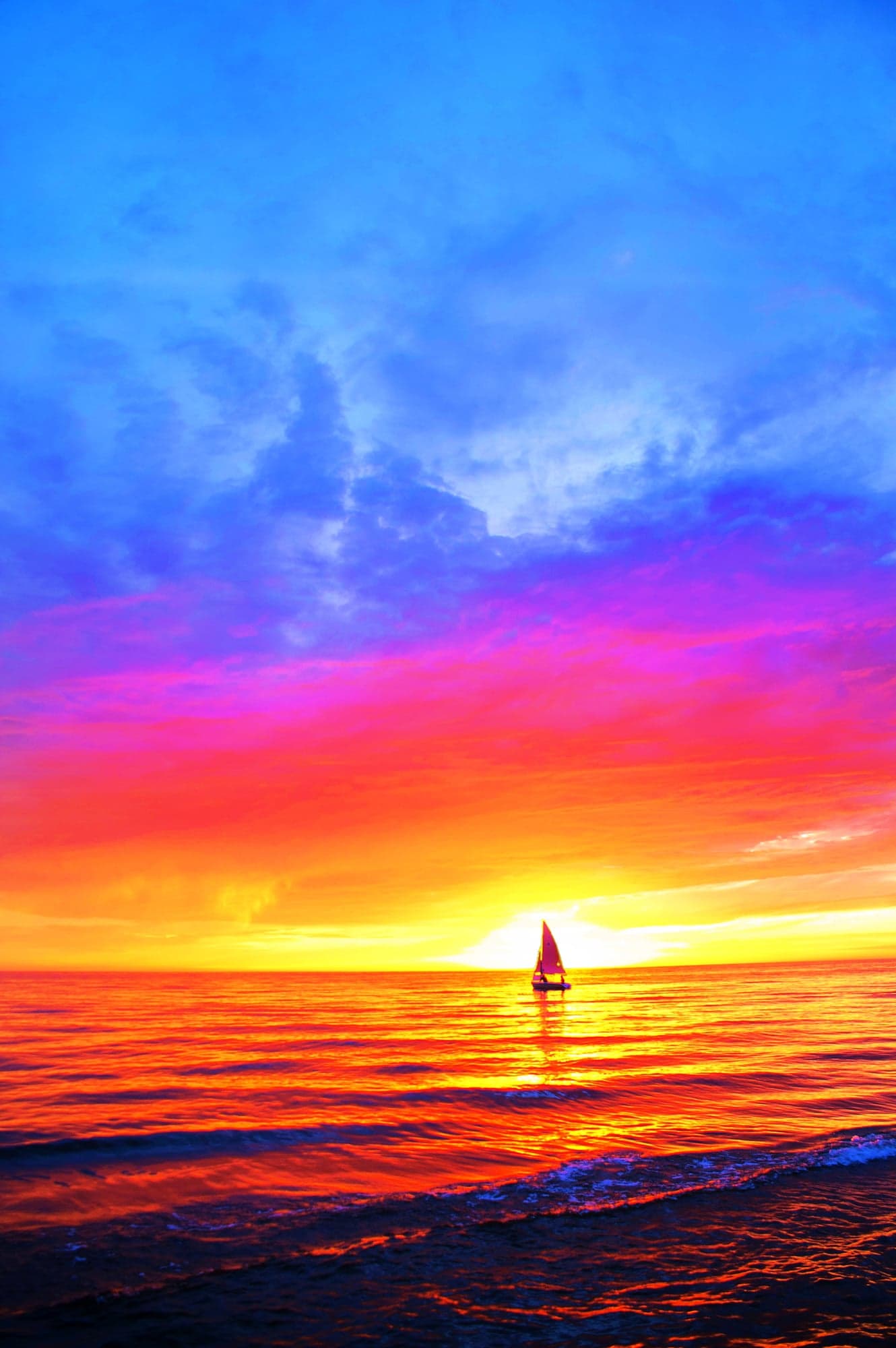 Sailboat, Chromatic Sunset