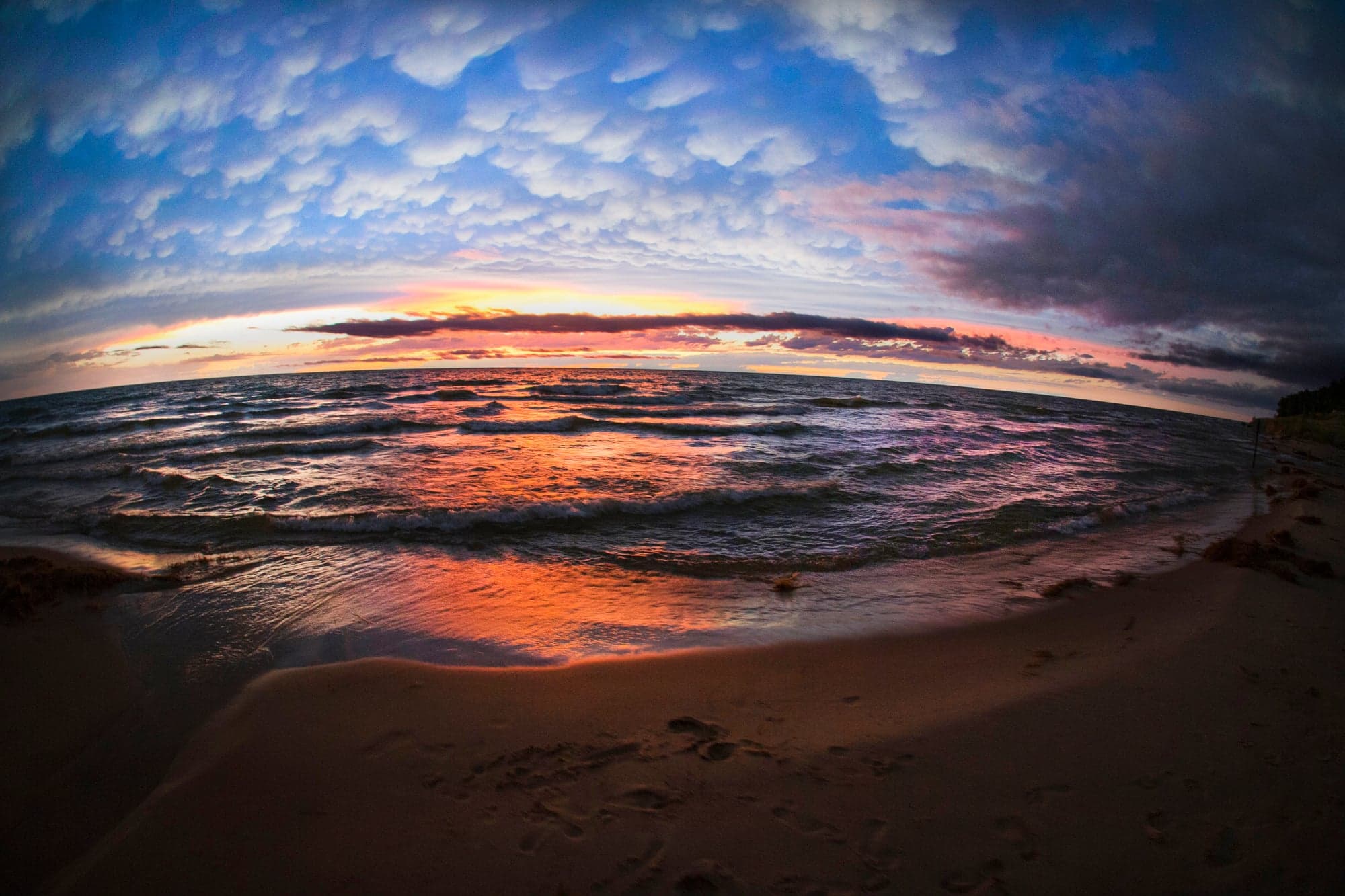 Stormy Sunset, Lake Shore