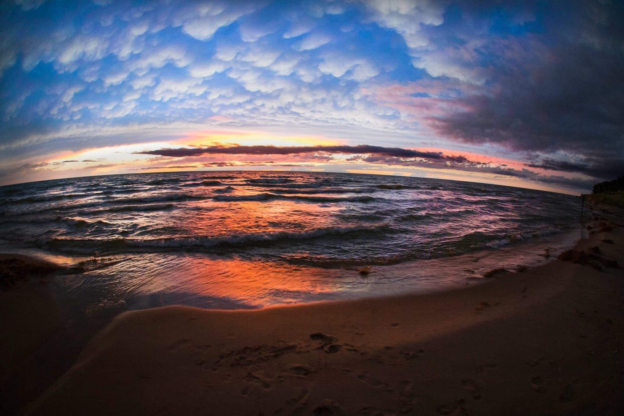 Stormy Sunset, Sandy Shore