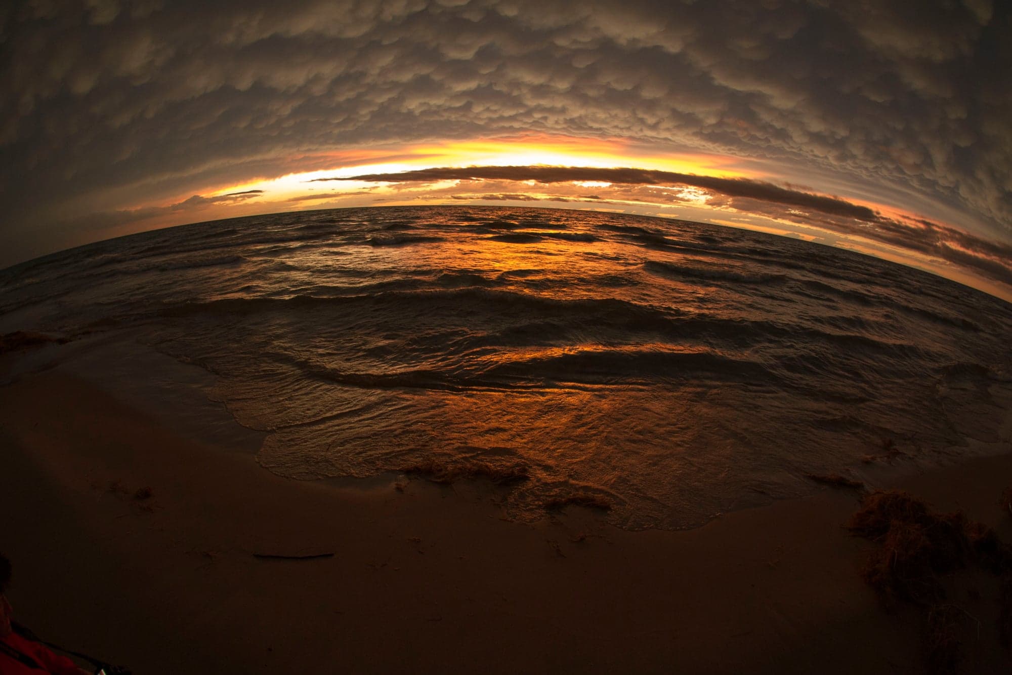 Stormy Sunset, Wide Shore